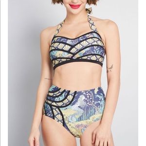 Modcloth x Dupenny The Geena High Waited Bikinis